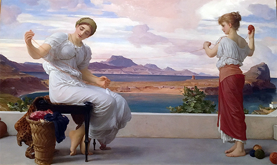 Winding the skein by British artist Frederic Lord Leighton in the Art Gallery of NSW collection