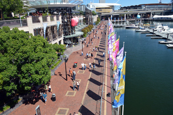 Restaurants and marina at Cockle Bay, Darling Harbour