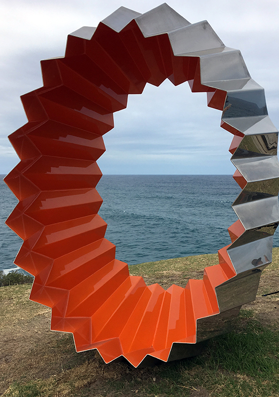 Foci by Karl Meyer, at the Scupture by the Sea exhibition 2017 on the Bondi to Tamarama coastal walk, Sydney