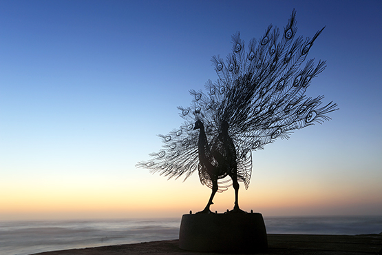 Our Memory in Your Place, by Byeong Doo Moon, at the Scupture by the Sea exhibition on the Bondi to Tamarama coastal walk, Sydney