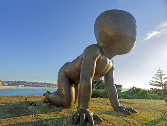 Babies, by David Cerny, at the Scupture by the Sea exhibition on the Bondi to Tamarama coastal walk, Sydney