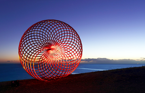 Sisyphus, by George Andric, at the Scupture by the Sea exhibition on the Bondi to Tamarama coastal walk, Sydney