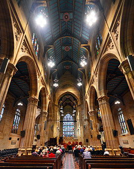 Interior of the St Andrews Cathedral, Sydney