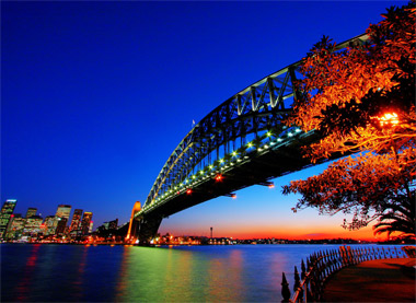 Sydney Harbour Bridge at night