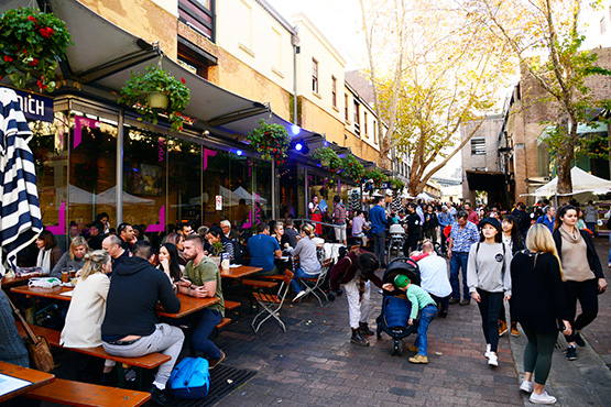 Cafes and restaurants in The Rocks, Sydney